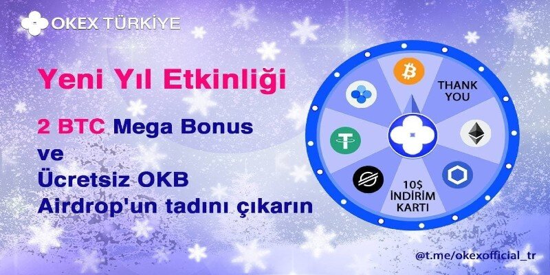 OKEx Türkiye Yeni Yıl Etkinliği İle 2 BTC Veriyor!