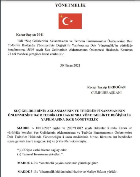 1 Mayis tarihli Resmi Gazete karari muhabbit 473x600 - MASAK, Türkiye Merkezli 4 Kripto Para Borsasına Ceza Kesti!