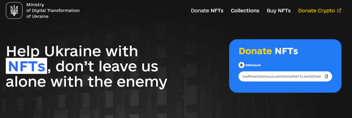 ukrayna nft 1200x404 - Ukrayna, NFT'lerin Alım Satım ve Bağışının Yapılmasına İmkan Sağlayan Yeni Bir Web Sitesi Başlattı!