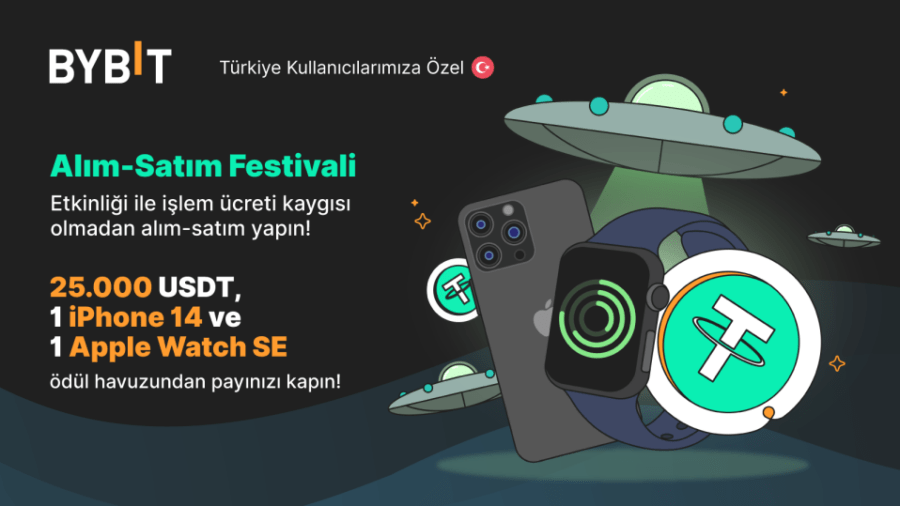 Bybit Alm Satm Festivali 900x506 - ByBit’ten Türkiye Kullanıcılarına Özel 25.000 USDT, iPhone 14 ve Apple Watch SE Ödüllü Alım Satım Festivali!